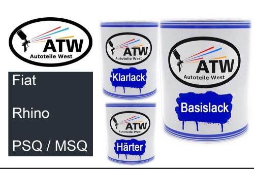 Fiat, Rhino, PSQ / MSQ: 1L Lackdose + 1L Klarlack + 500ml Härter - Set, von ATW Autoteile West.